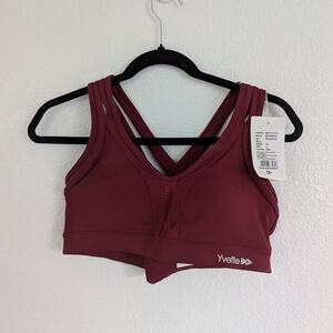 Women's Burgundy Sports Bra